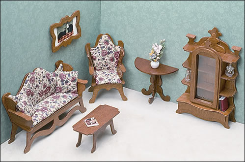 Unfinished Dollhouse Furniture Living Room