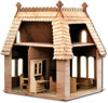 Coventry Cottage Dollhouse: Unpainted Rear View 